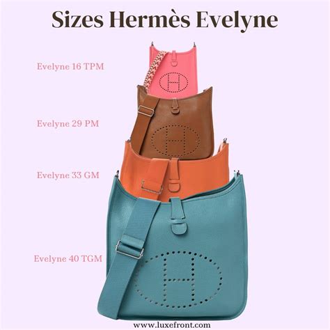 hermes evelyne bag size guide.